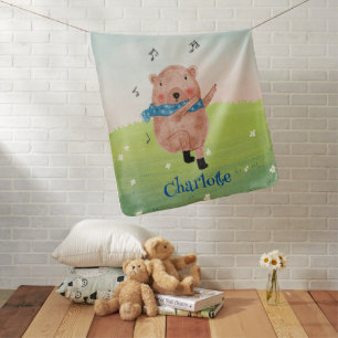 See the music, hear the dance baby blanket