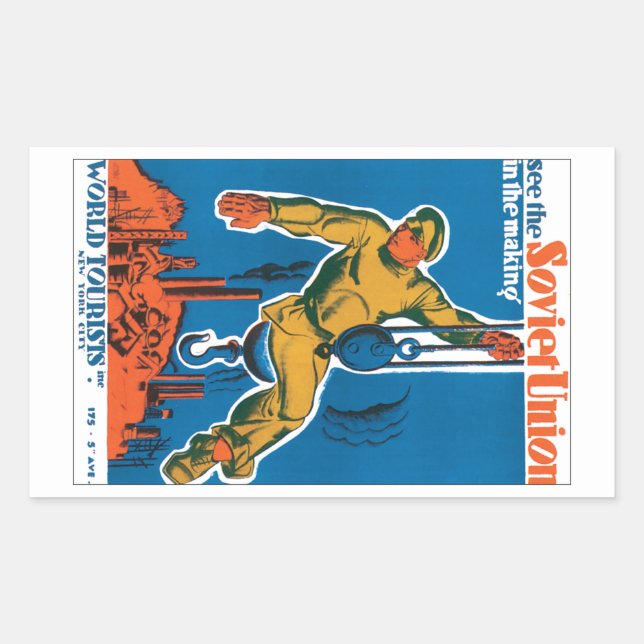 See the Soviet Union in the Making Rectangular Sticker (Front)