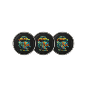 See the Strength Turtle Autism Acceptance Golf Ball Marker