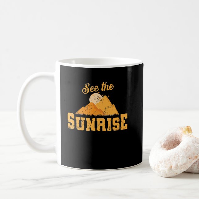 See the sunrise coffee mug (With Donut)