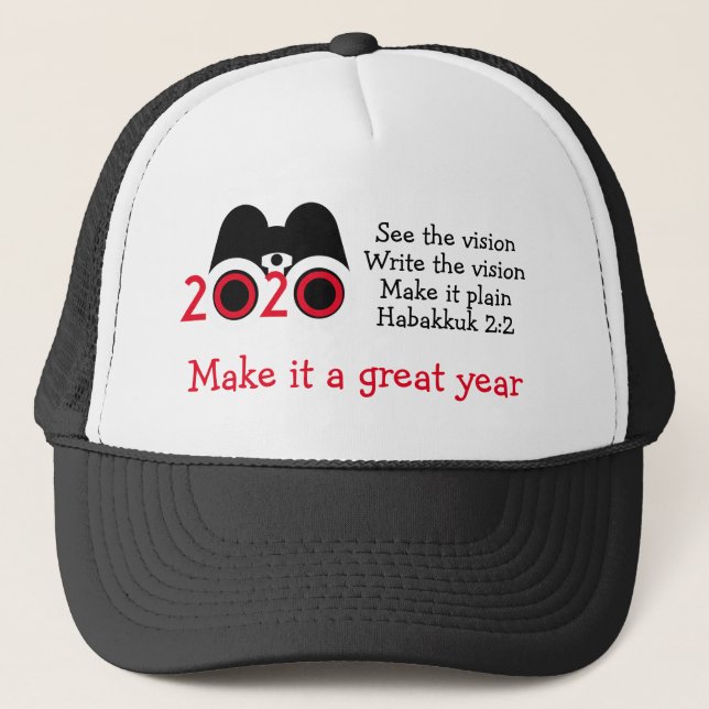 SEE THE VISION 2020 Binoculars Customized Trucker Hat (Front)