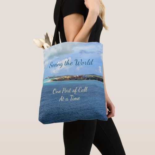 See the World Port of Call at a Time Med Cruise Tote Bag