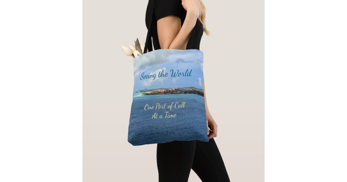 See the World Port of Call at a Time Med. Cruise Tote Bag