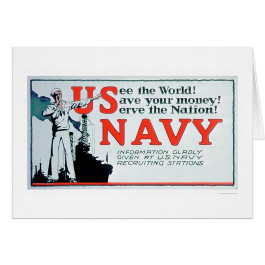 See the World, US Navy (US02162) Cards (Front Horizontal)