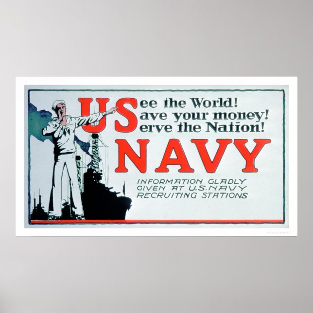 See the World, US Navy (US02162) Poster (Front)