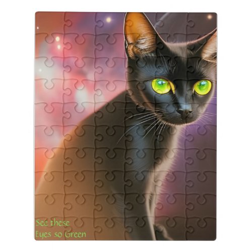 See these Eyes so Green_I Can Stare for 1000 Years Jigsaw Puzzle