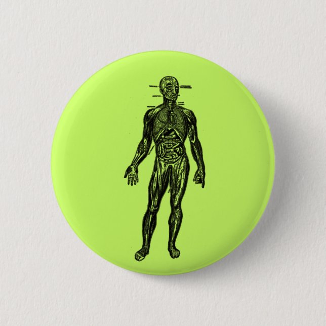 See Through Man Pinback Button (Front)