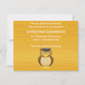 See Whooo Graduated Graduation Announcement (Back)
