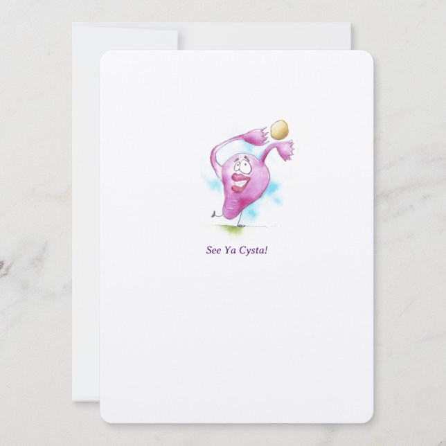 See Ya Cysta! Post Surgery Get Well Card (Front)