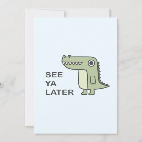 See Ya Later Alligator Invitation