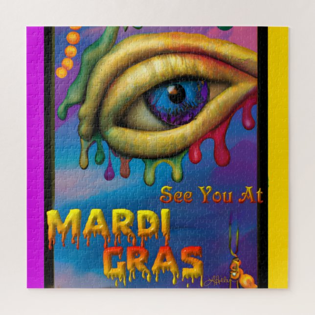 See You At Mardi Gras Eye Jigsaw Puzzle (Vertical)