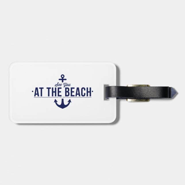 See You At The Beach Luggage Tag (Back Horizontal)