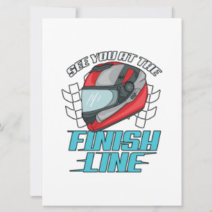 See You At The Finish Line Racer Racing Car Gift Save The Date