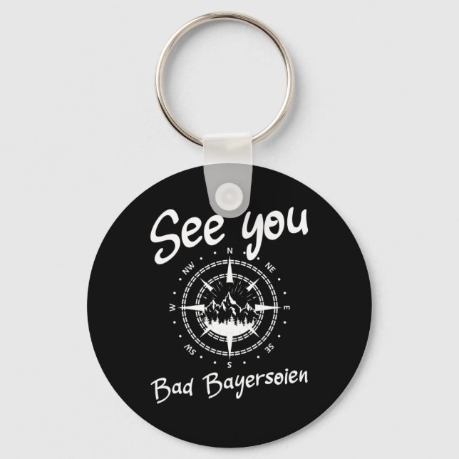 See You Hiking Bad Bayersoien Germany Vacation Ski Keychain (Front)