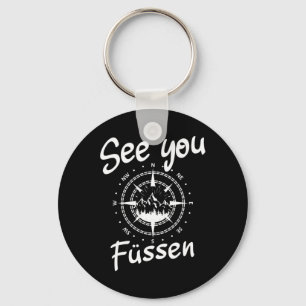 See You Hiking Füssen Germany Vacation Ski Comp Keychain