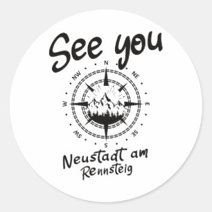 See You Hiking Neustadt Am Rennsteig Vacation Ski Classic Round Sticker