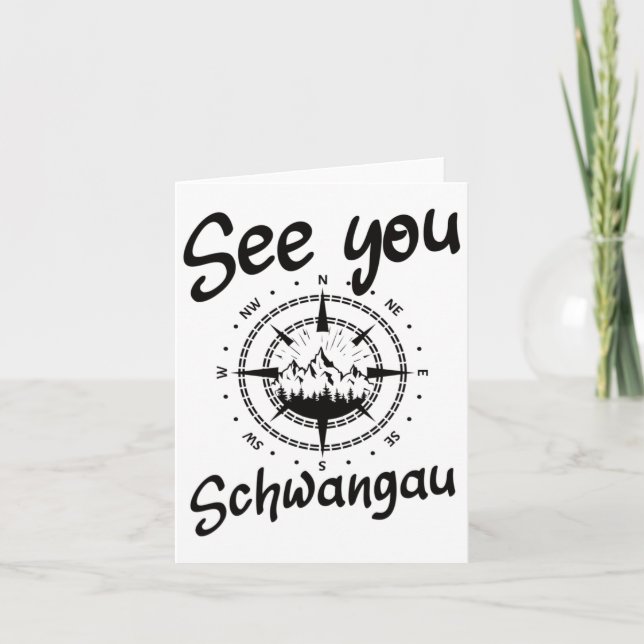 See You Hiking Schwangau Germany Vacation Ski Comp Card (Front)