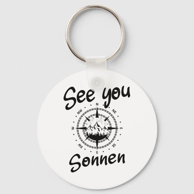 See You Hiking Sonnen Germany Vacation Ski Comp  Keychain (Front)