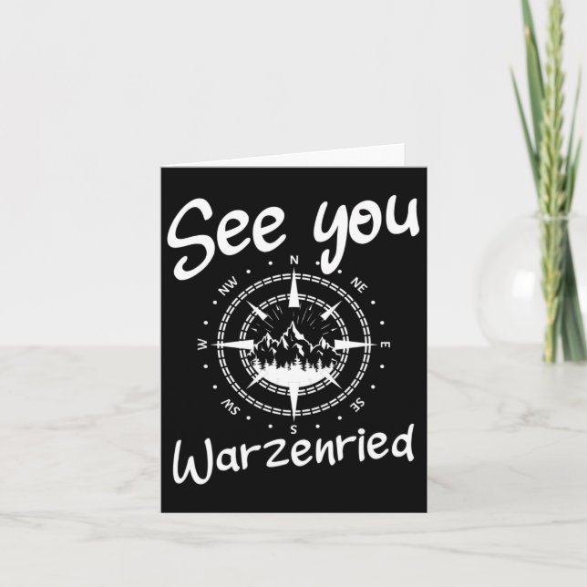 See You Hiking Warzenried Germany Vacation Ski Com Card (Front)