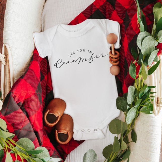See You In December Pregnancy Announcement Baby Bodysuit (Creator Uploaded)