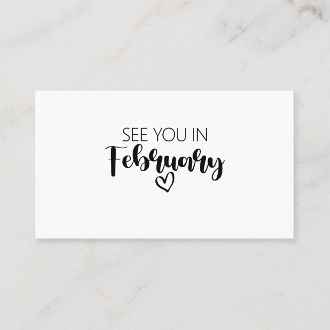 See You In February Pregnancy Announcement (Front)