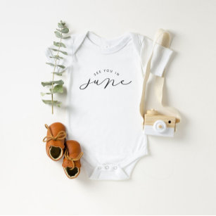 See You In June Pregnancy Announcement Baby Bodysuit