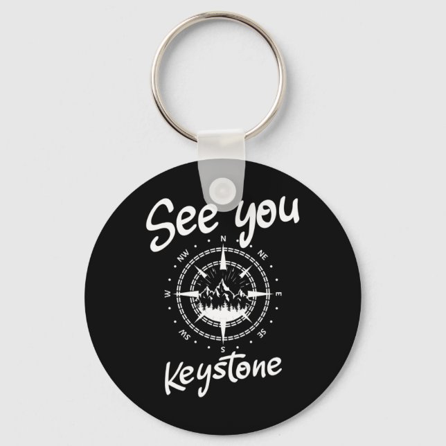 See You In Keystone Usa Vacation Ski Comp  Keychain (Front)