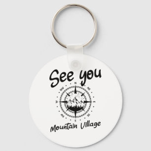 See You In Mountain Village Colorado Vacation Ski Keychain