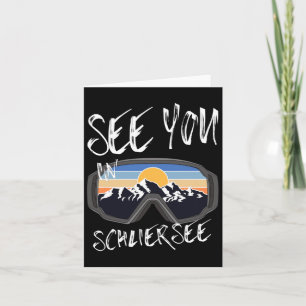 See You In Schliersee Germany Vacation Ski Goggles Card