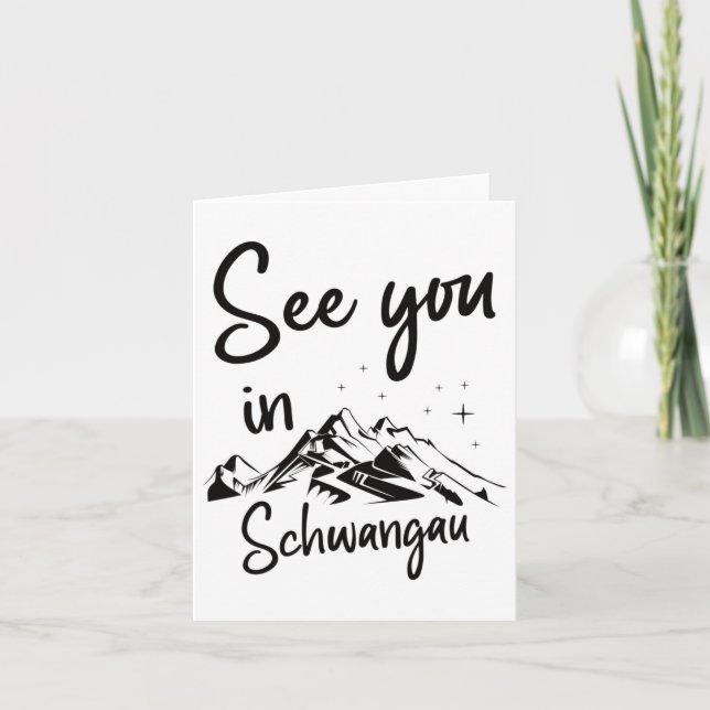 See You In Schwangau Germany Vacation Ski  Card (Front)