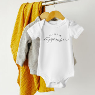 See You In September Pregnancy Announcement Baby Bodysuit