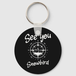 See You In Snowbird Usa Vacation Ski Comp Keychain