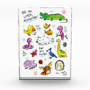 See You Later Alligator – Cute Animal Farewell Pun Photo Block