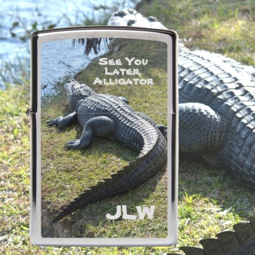 See You Later Alligator Everglades Customizable Zippo Lighter
