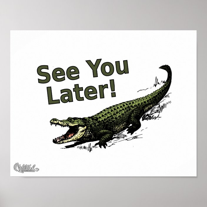 See poster. See you later, Alligator. See you later.