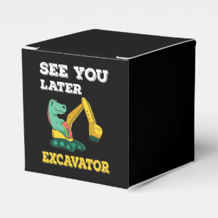 See You Later Excavator I - Toddler Boys Kids Favor Boxes