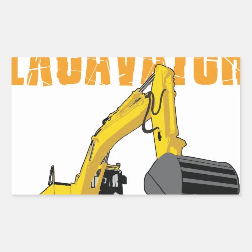 See You Later Excavator Toddler Boy Kids Rectangular Sticker