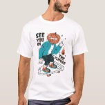 See You On The Flipside Halloween Skateboarding T-Shirt<br><div class="desc">See You on the Flipside. Funny skateboarding design for teens who love riding skateboard, skater boy and skateboarder girl. Cool spooky and creepy Happy Halloween merchandize for Halloween costume, Halloween party, trick or treat, collecting candy. Celebrate this spooky season with scary and horror theme design of witches, skeletons, carved pumpkins,...</div>