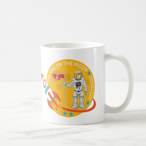 See You On The Moon Funny Dogecoin Doge Crypto Coffee Mug
