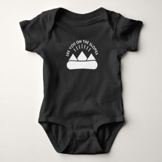 See You on the Slopes Snowboarding Baby Bodysuit