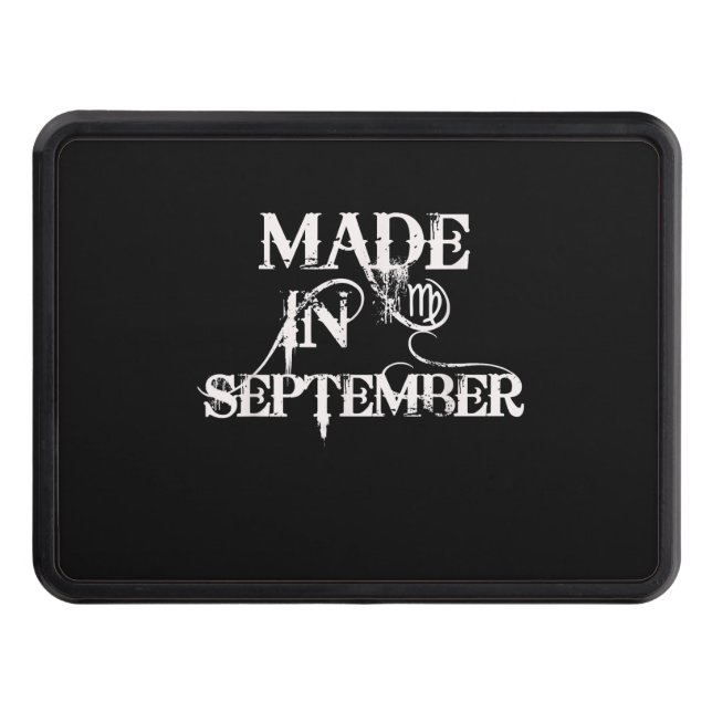 See You September | Birthday Gift | Virgo Zodiac Hitch Cover (Front)