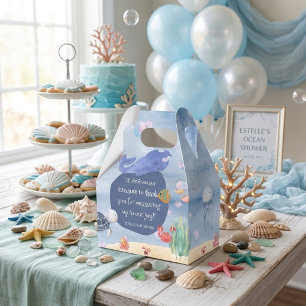 See you soon cute blue ocean creature baby shower favor boxes