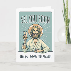 "See you soon", Green, Funny birthday card