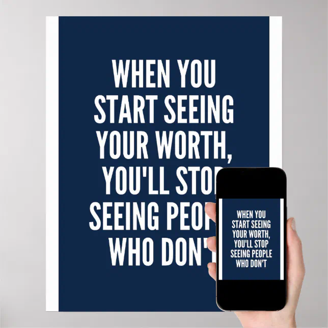 See Your Worth - Motivational Poster | Zazzle