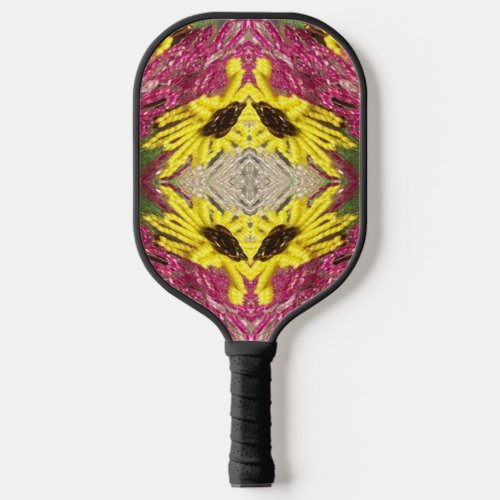 Seed Beading Floral Arrangement Pattern Abstract Pickleball Paddle