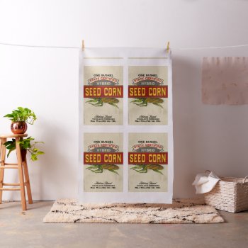 Seed Corn Feed Sack Vintage Style Farmhouse Style2 Fabric by MarceeJean at Zazzle
