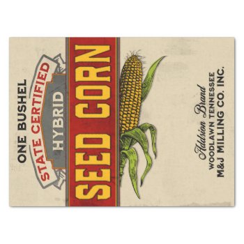Seed Corn Vintage Style Feed Sack Tissue Paper by MarceeJean at Zazzle