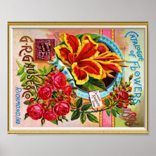 Seed Cover Catalog 1896 Richmond Indiana Poster