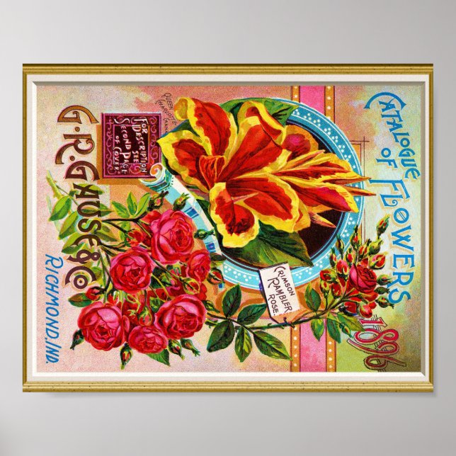 Seed Cover Catalog 1896 Richmond Indiana Poster (Front)