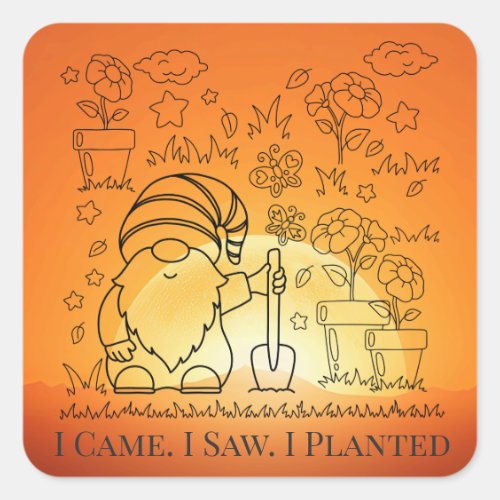 Seed for Gardening Herbs &amp; Spices Packet Square Sticker